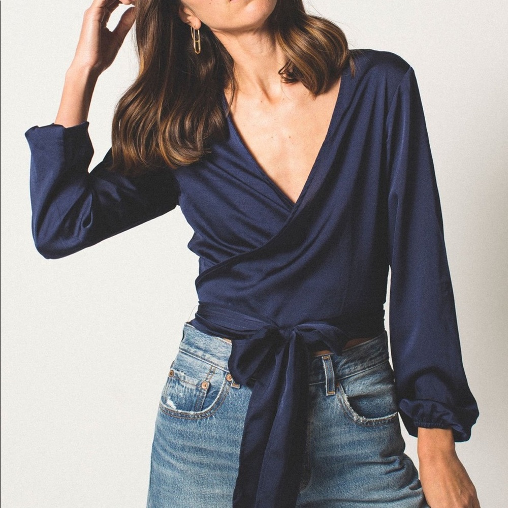 Anthropologie The Odells Marin Wrap Top